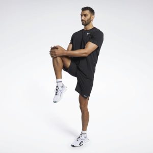 Koszulki Męskie Reebok Training Essentials Classic Czarne PL 09AQYJK